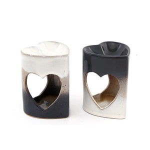 Black and White Heart Cut Out Wax Melter