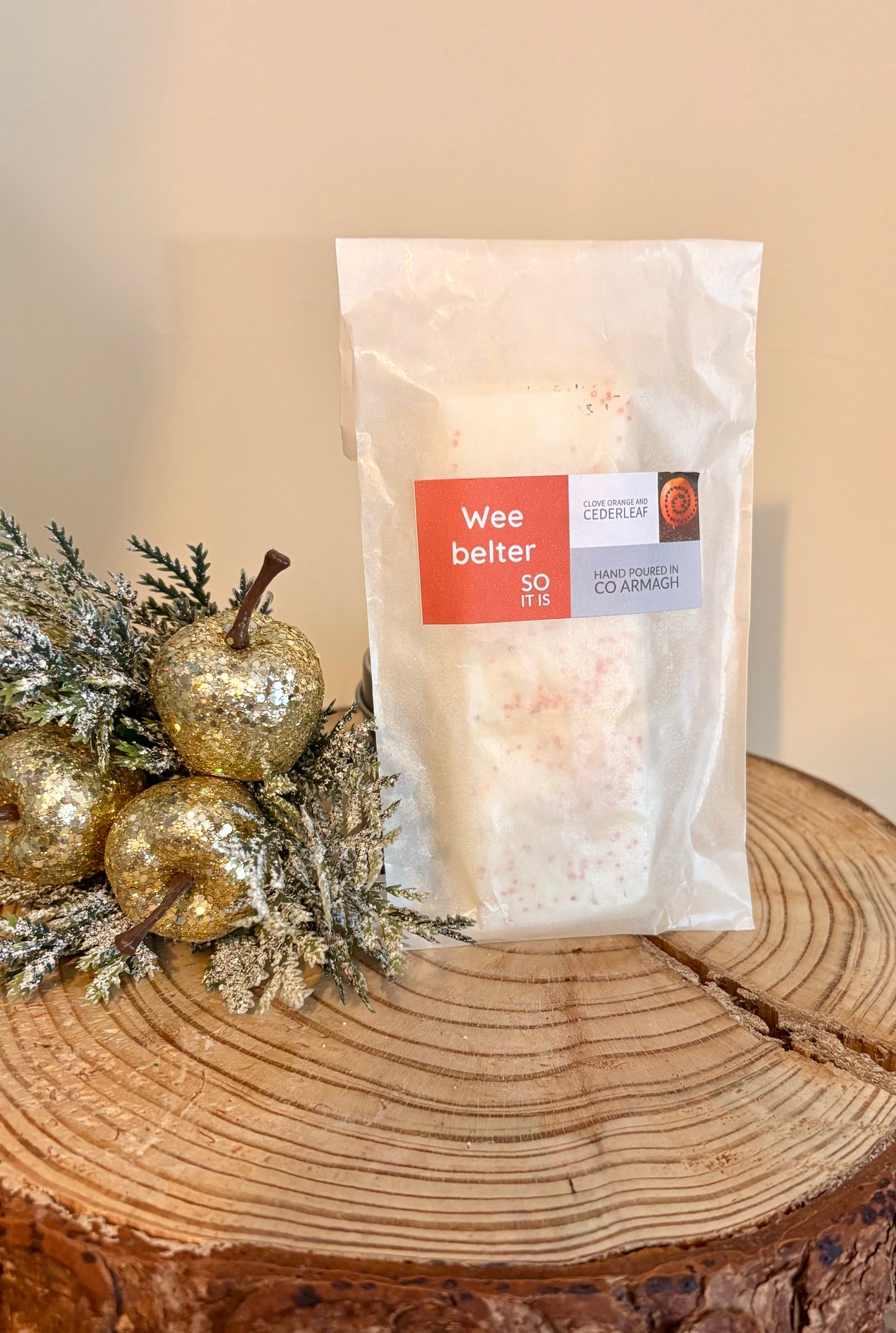 Sale ‘Wee belter so it is’ Clove Orange and Cedarleaf 50g Wax Melt