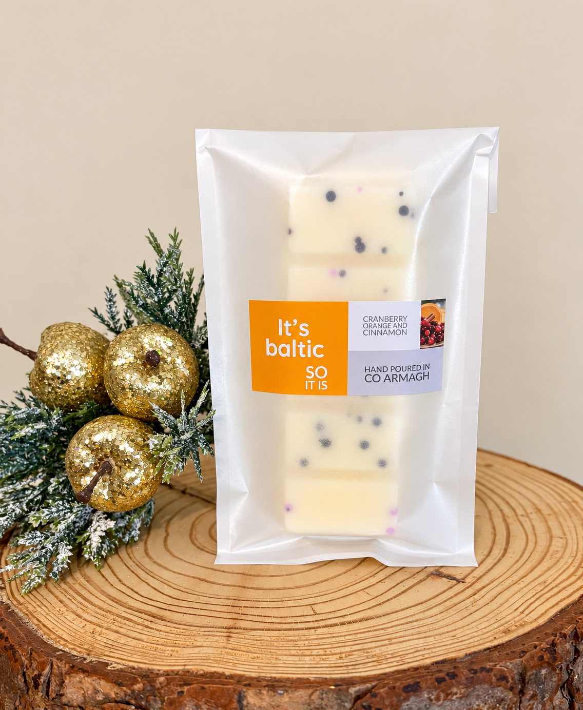 NEW ‘It’s Baltic so it is’ Cranberry, Orange and Cinnamon 50g Wax Melt