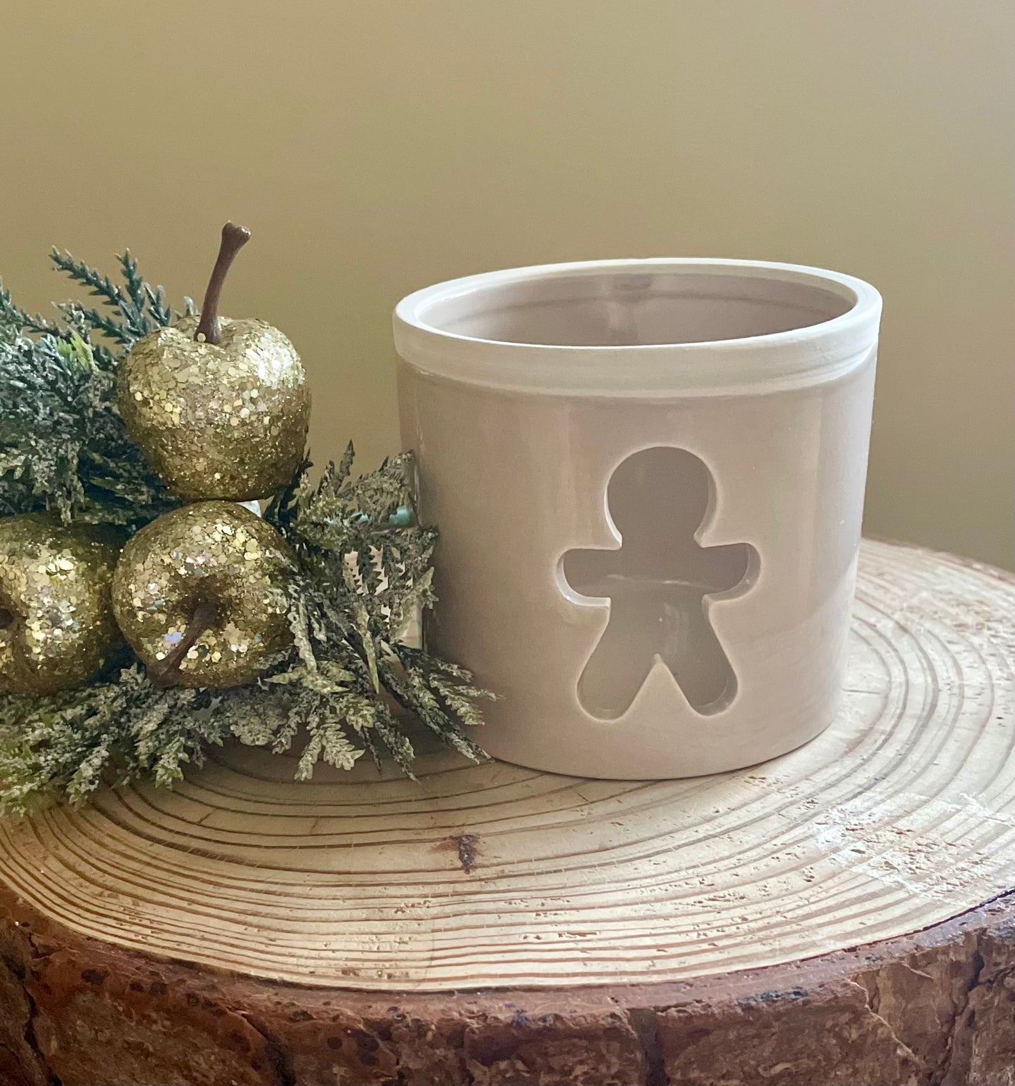 Christmas tree/ginger bread man tealight holder