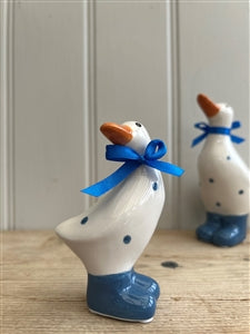 Polka Dot Duck Ornament 10cm