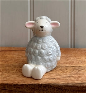 Sitting Sheep Porcelain Ornament