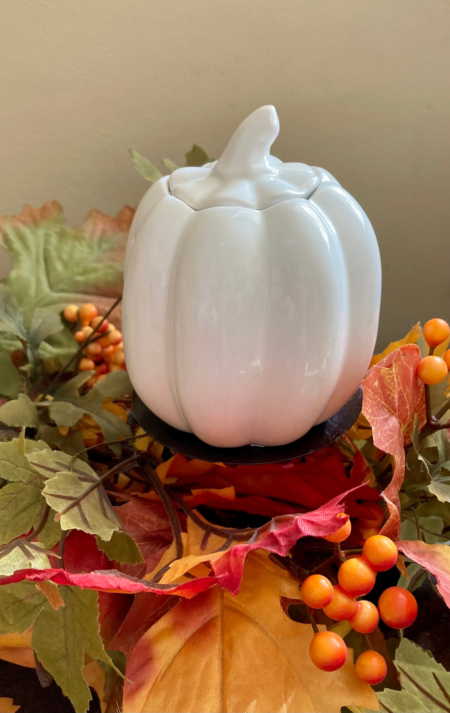 White, Autumn Pumpkin Wax Melter