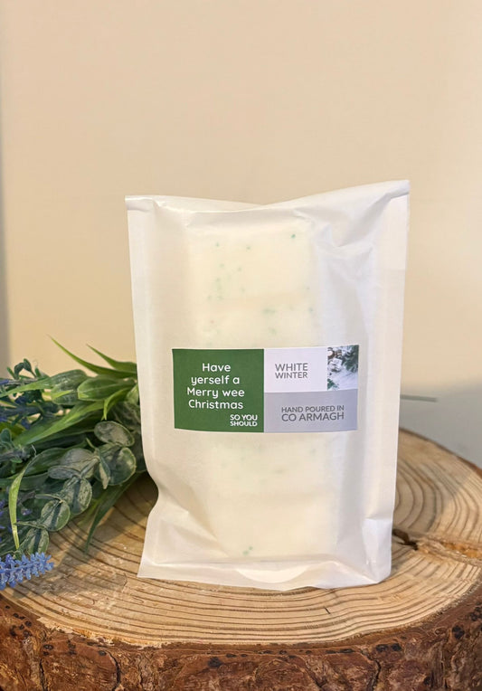 SALE 'Have yerself a Merry wee Christmas so you should' White Winter, 50g Wax Melt