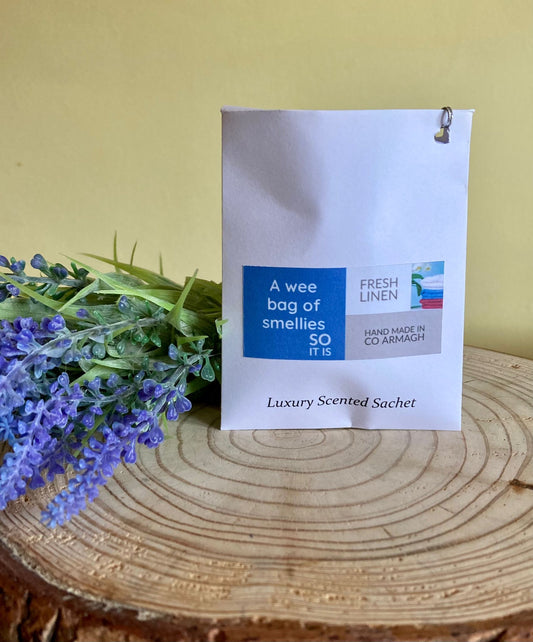 ‘A wee bag of smellies so it is’ Fresh Linen, Scented sachet